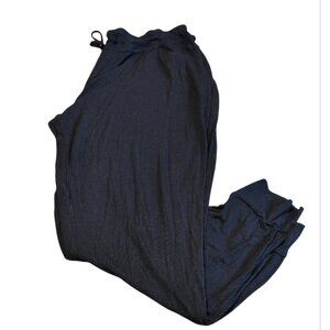 Knix Joggers in Black Pull- on Tie Waistline Cozy Track Pants with Pockets